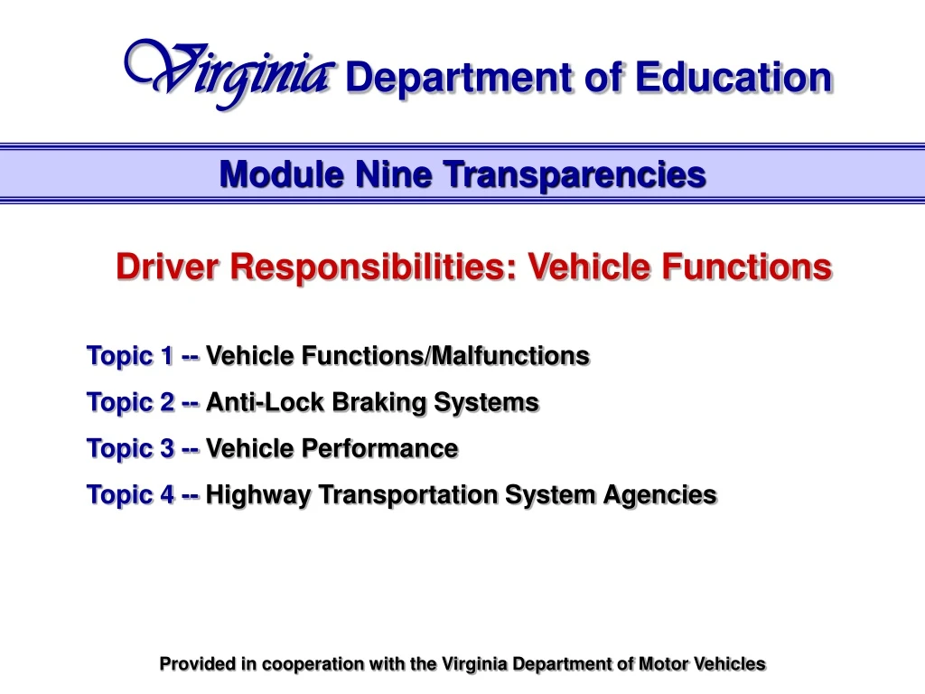 virginia department of education