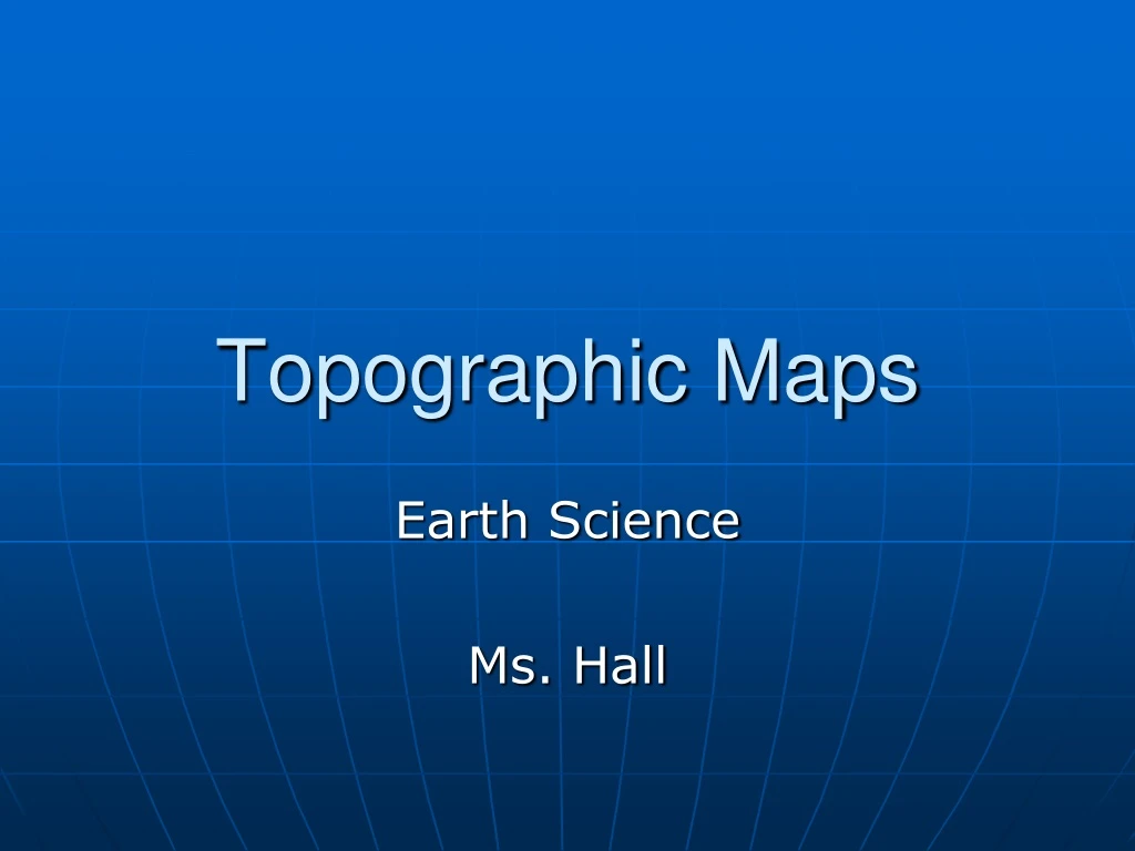 topographic maps