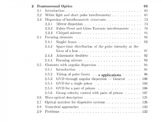 Application of Femtosecond Optics: Dispersion and Interferometer Techniques - slide 1