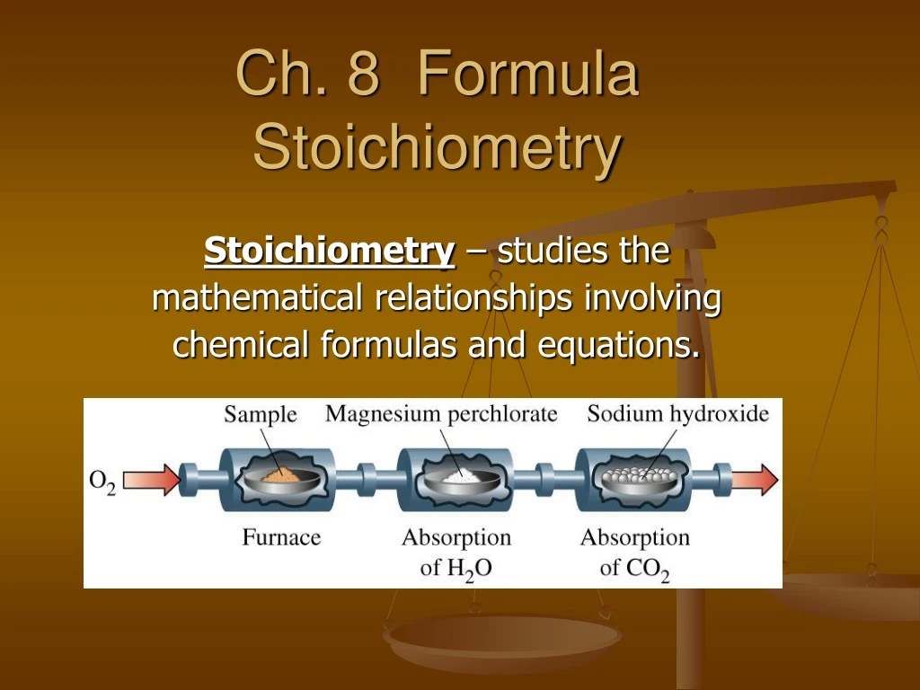 ch 8 formula stoichiometry