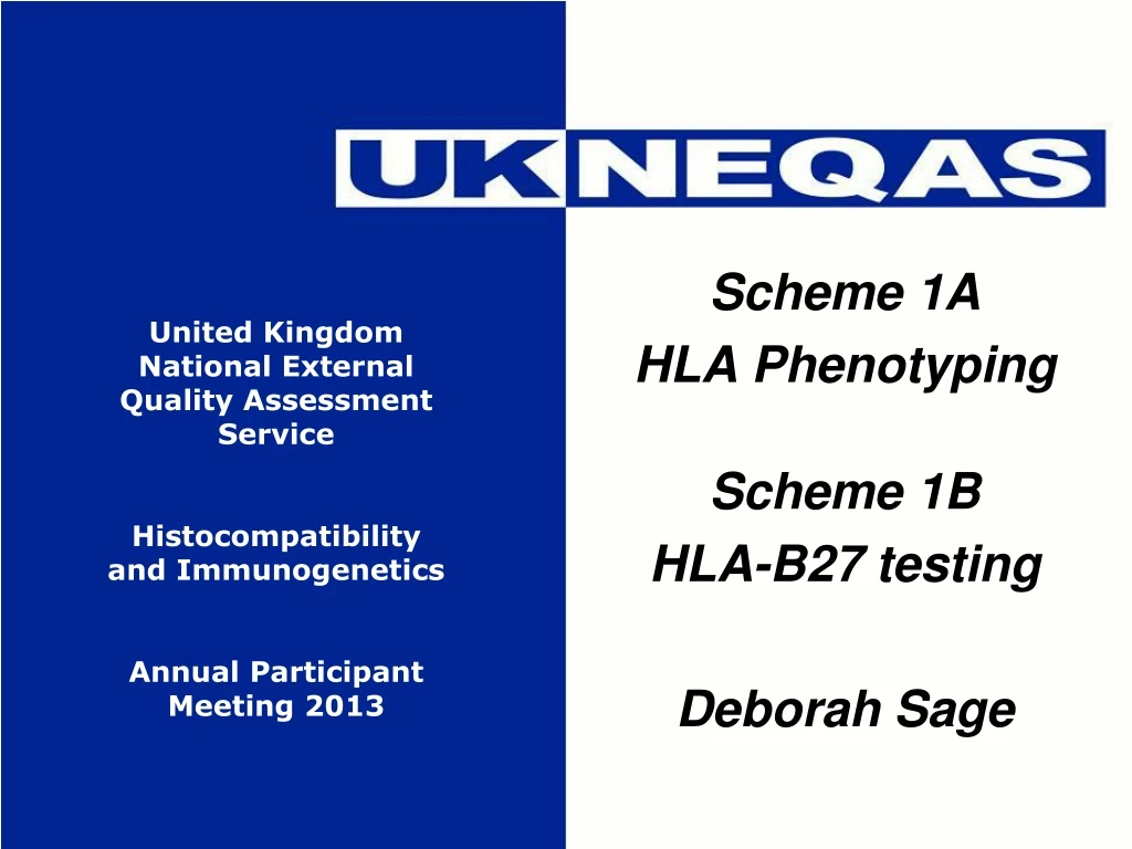 scheme 1a hla phenotyping scheme 1b hla b27 testing deborah sage