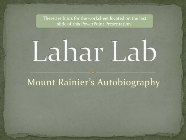 Lahar Lab