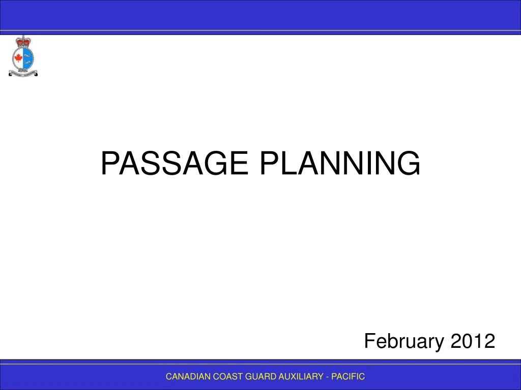 passage planning