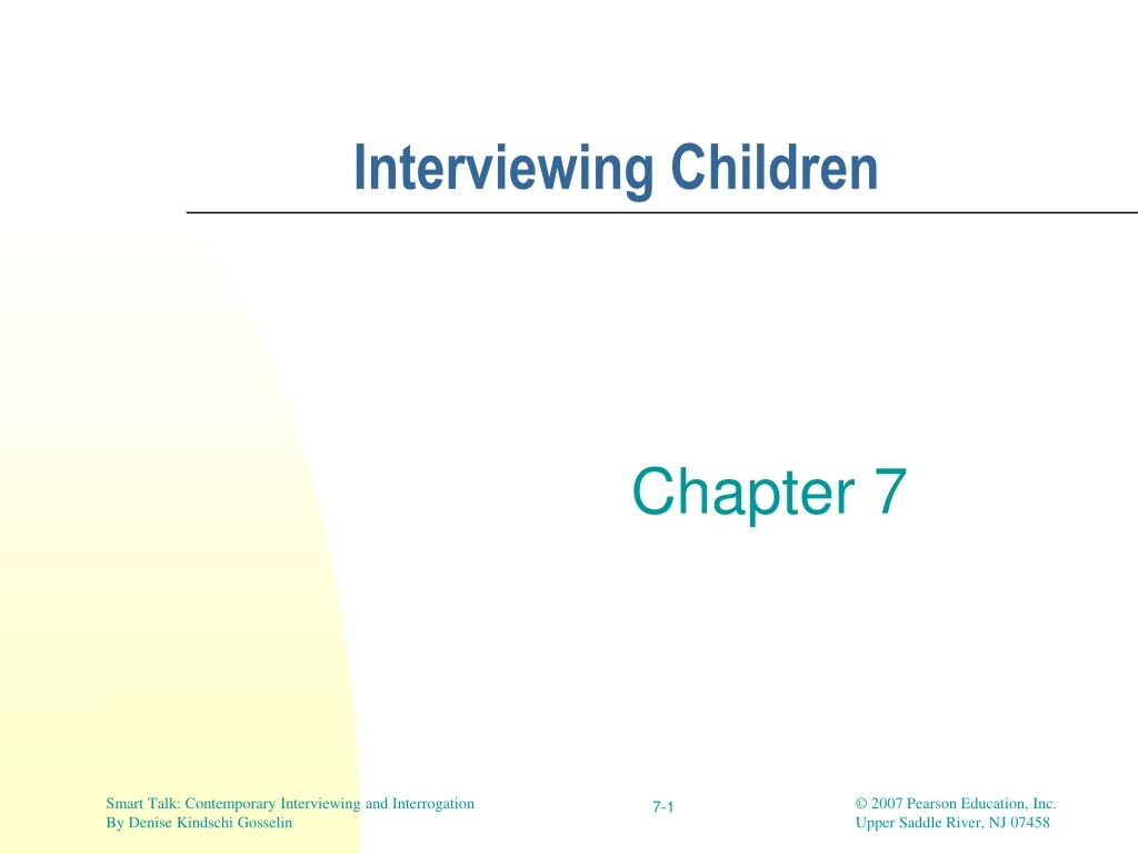 interviewing children