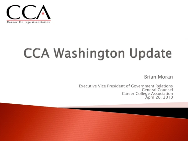 CCA Washington Update