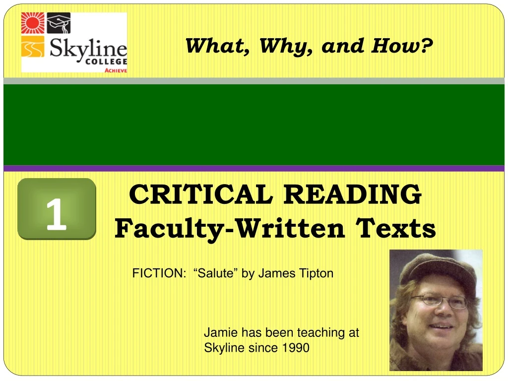 critical reading faculty written texts