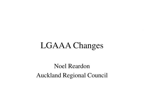 LGAAA Changes