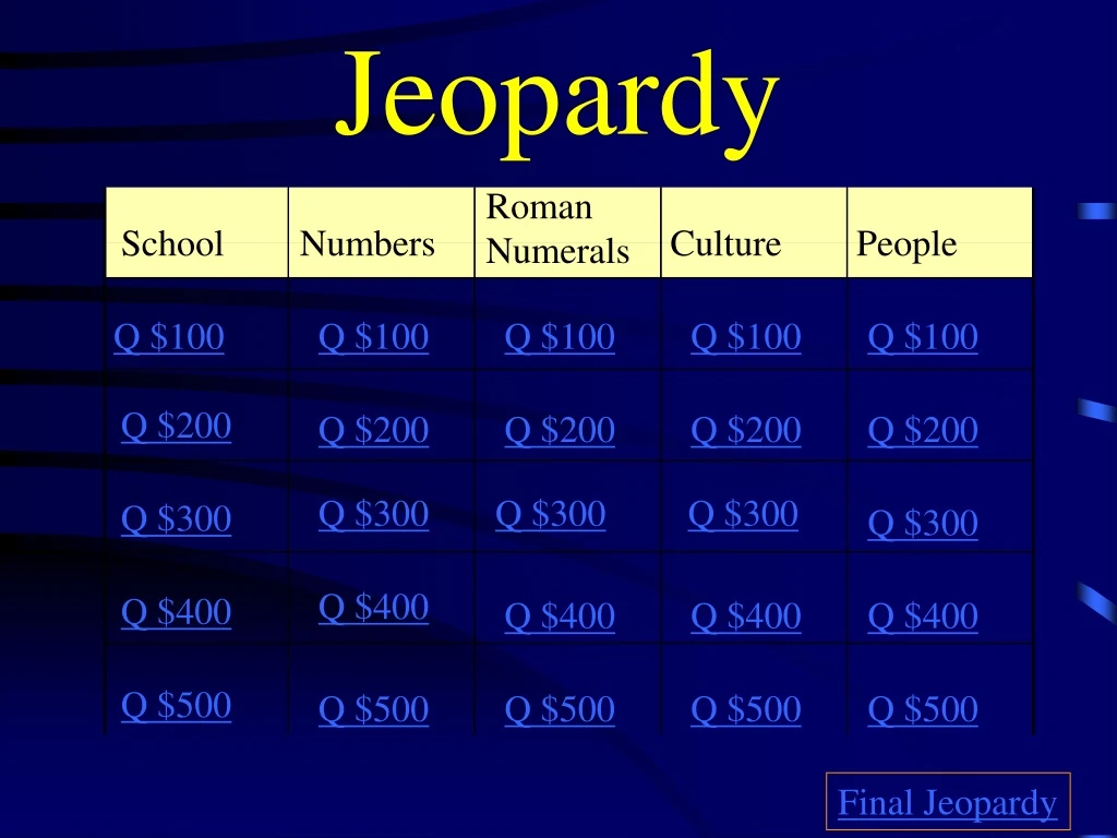 jeopardy