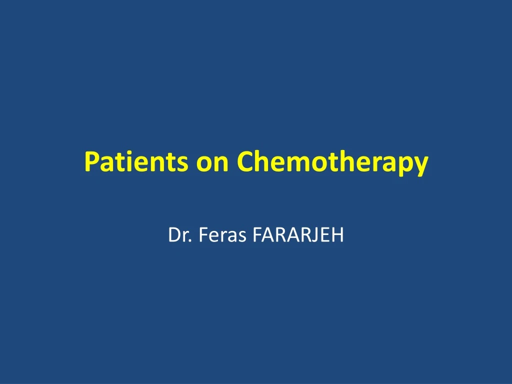 patients on chemotherapy