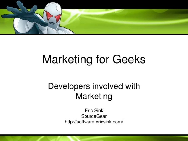 Marketing for Geeks