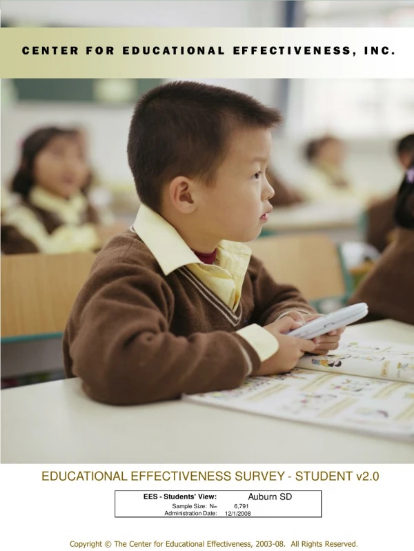 EDUCATIONAL EFFECTIVENESS SURVEY - STUDENT v2.0
