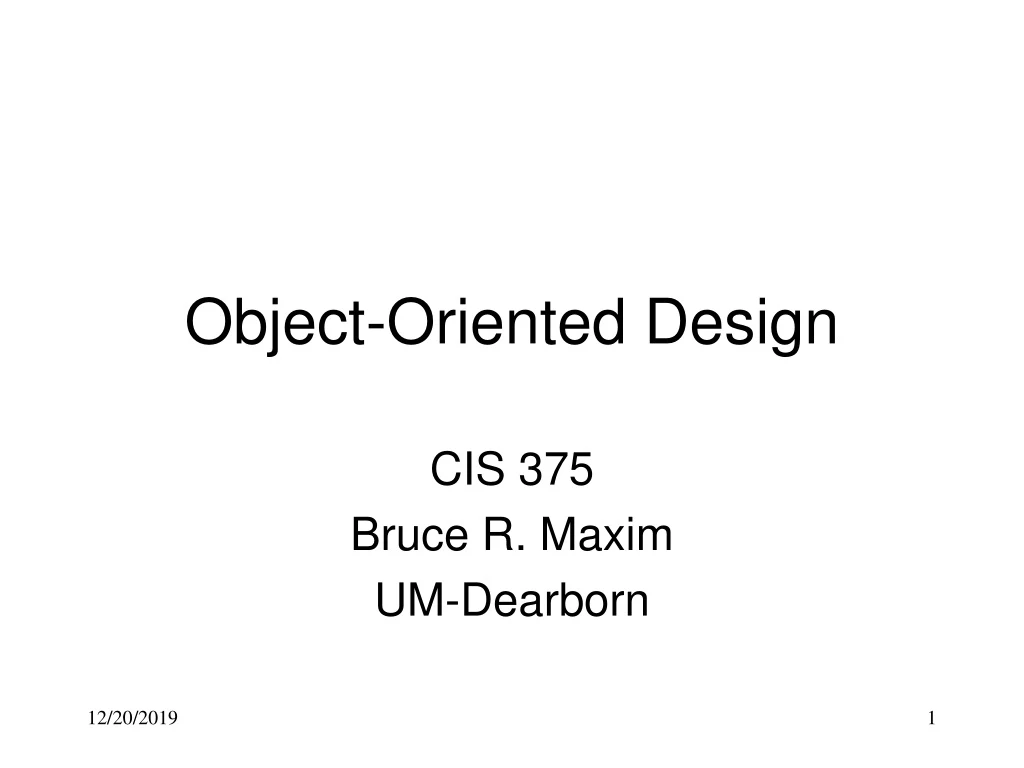 object oriented design