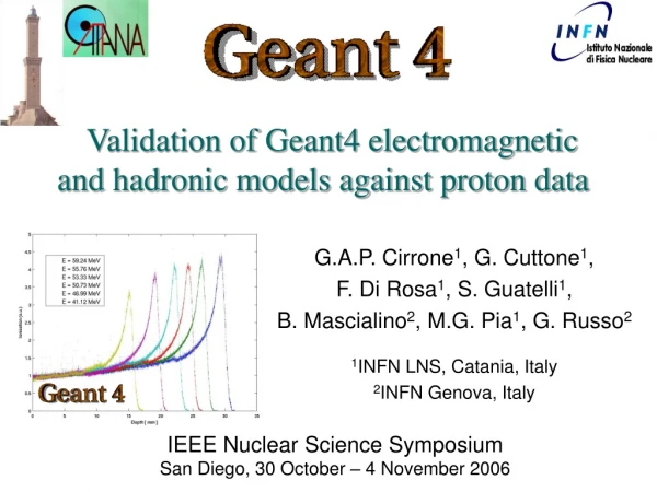 Validation of Geant4 electromagnetic and hadronic models against proton data