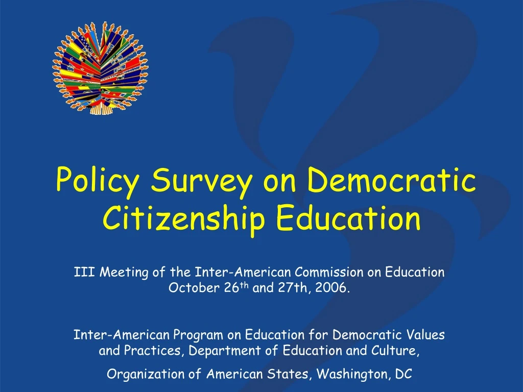 policy survey on democratic citizenship education