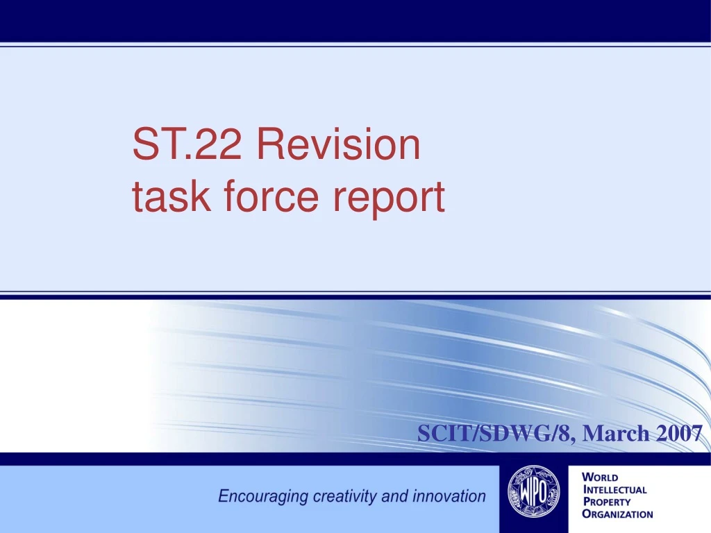 st 22 revision task force report