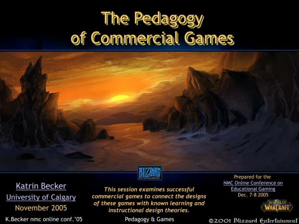 The Pedagogy of Commercial Games