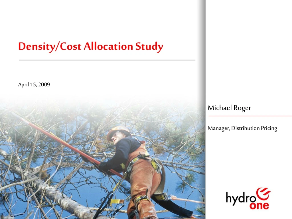 density cost allocation study