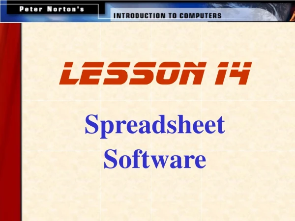 Spreadsheet Software