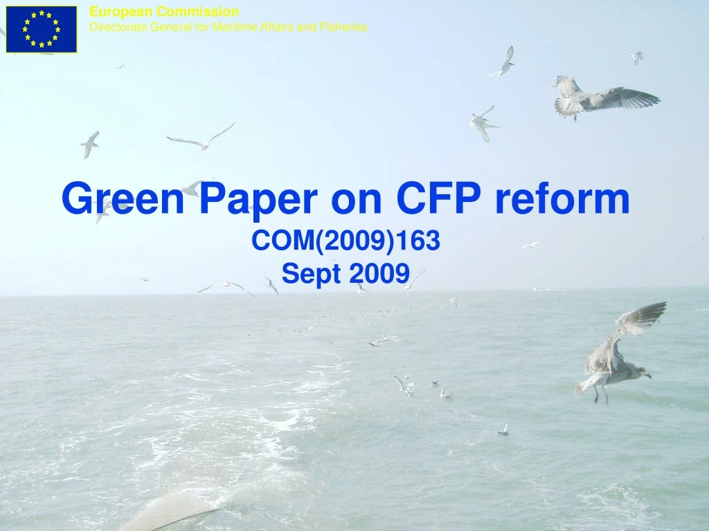 green paper on cfp reform com 2009 163 sept 2009
