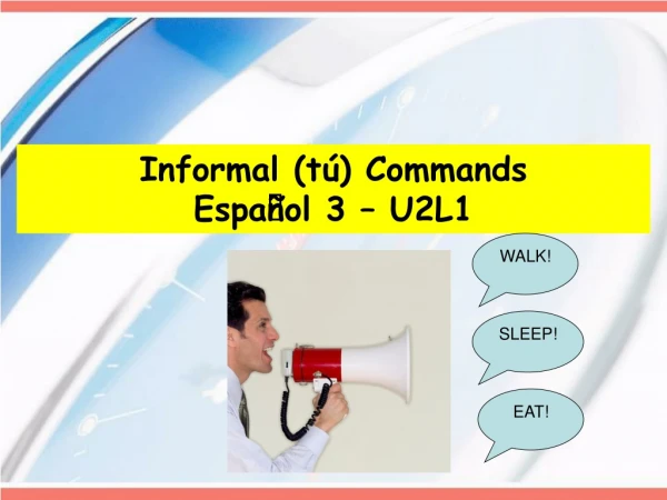 Informal (tú) Commands Español 3 – U2L1