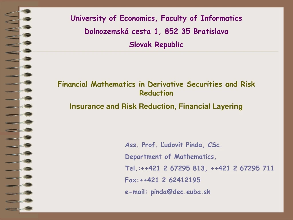 university of economics faculty of informatics