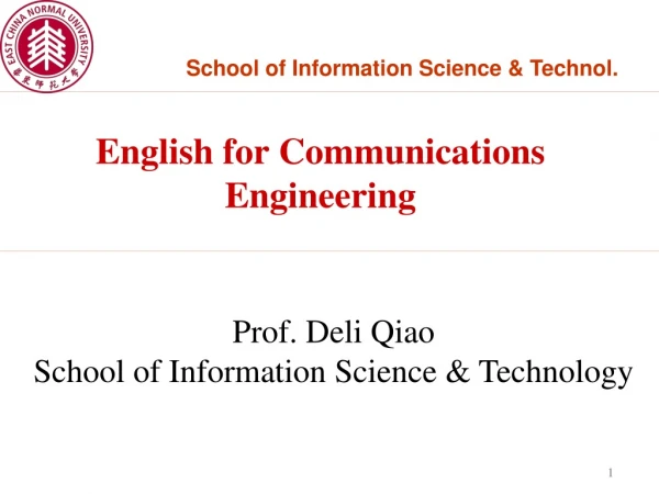 English for Communications Engineering