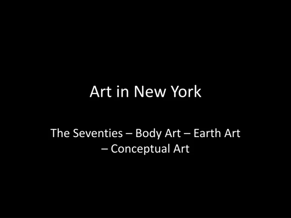 Art in New York