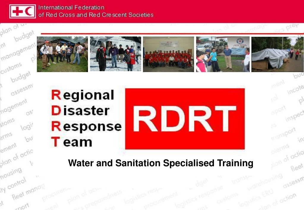 water and sanitation specialised training