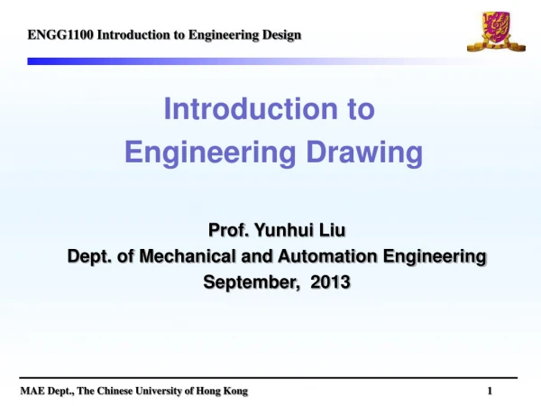 Introduction to  Engineering Drawing