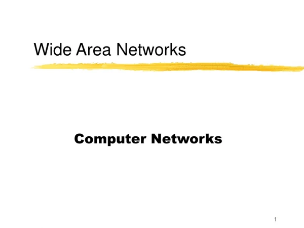 Wide Area Networks