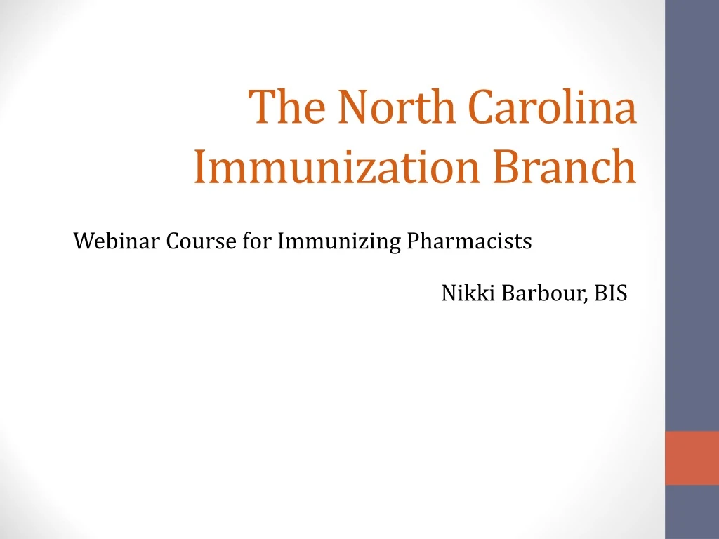 the north carolina immunization branch