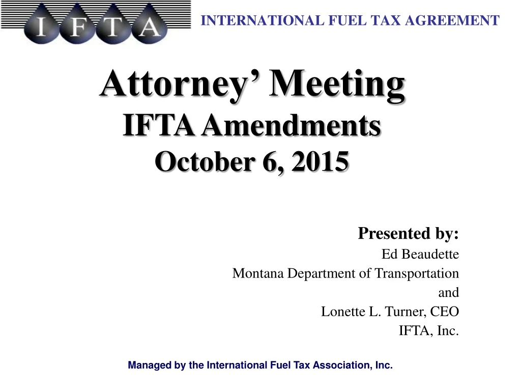 attorney meeting ifta amendments october 6 2015