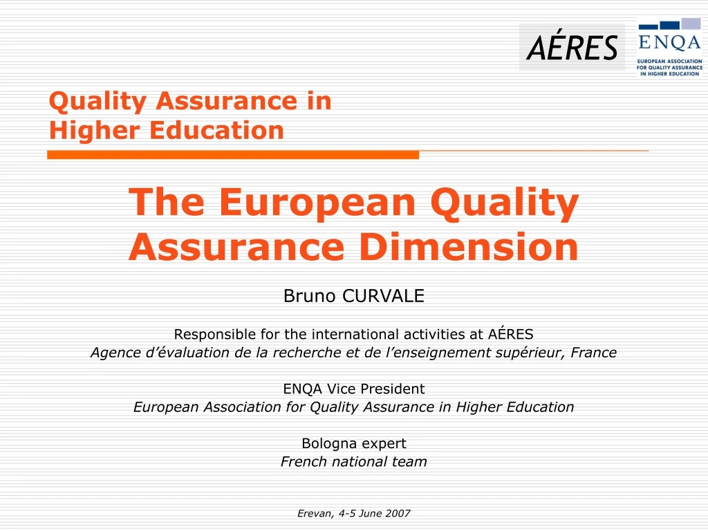 quality assurance in higher education