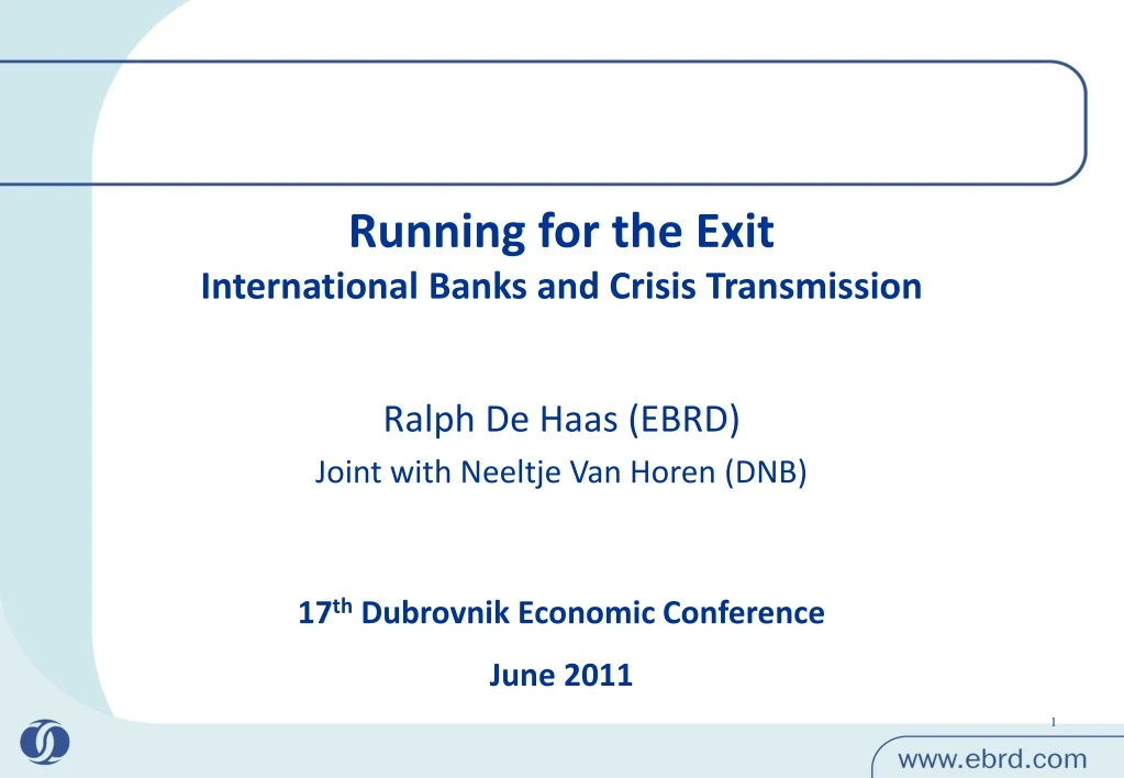 running for the exit international banks