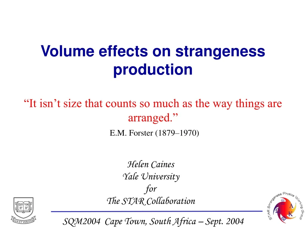 volume effects on strangeness production
