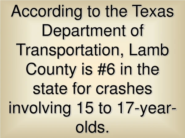 Nearly 70% of youth motor vehicle fatalities occur in rural areas.