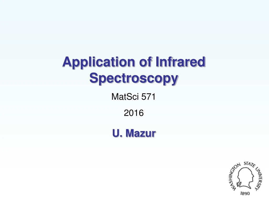 application of infrared spectroscopy matsci