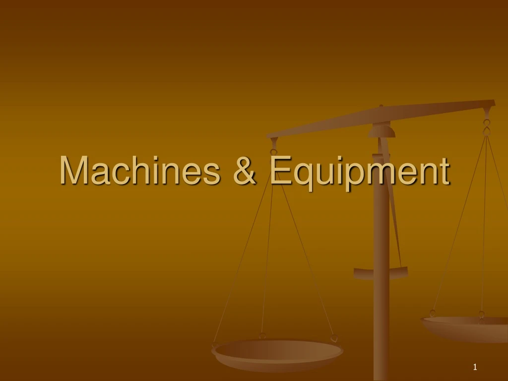 machines equipment