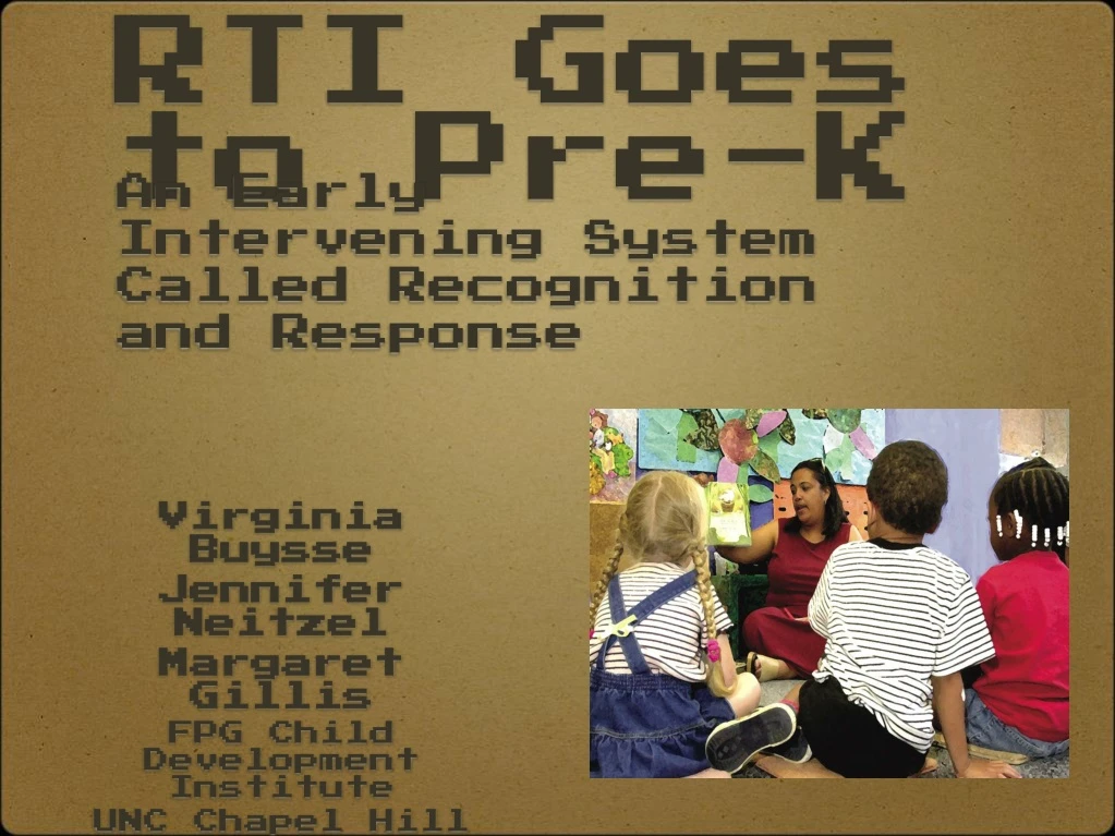 rti goes to pre k