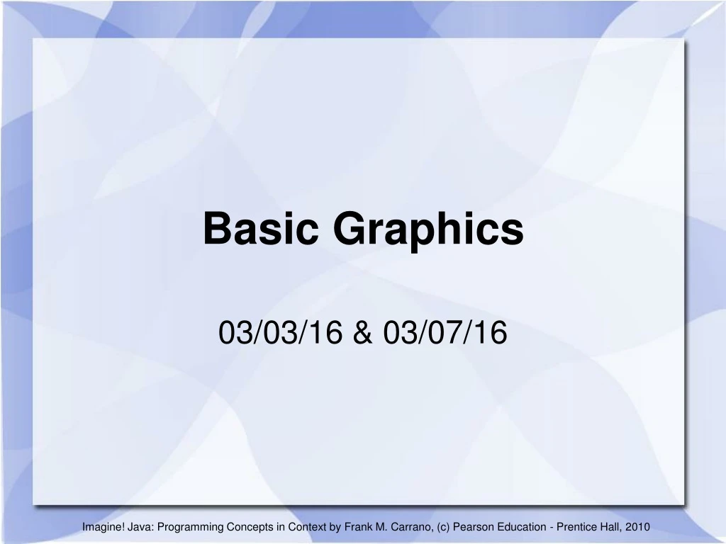 basic graphics