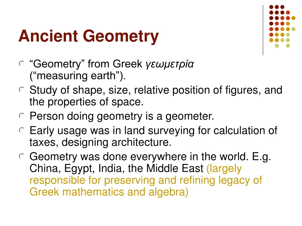 ancient geometry