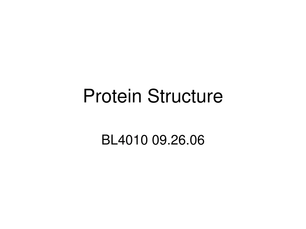 protein structure