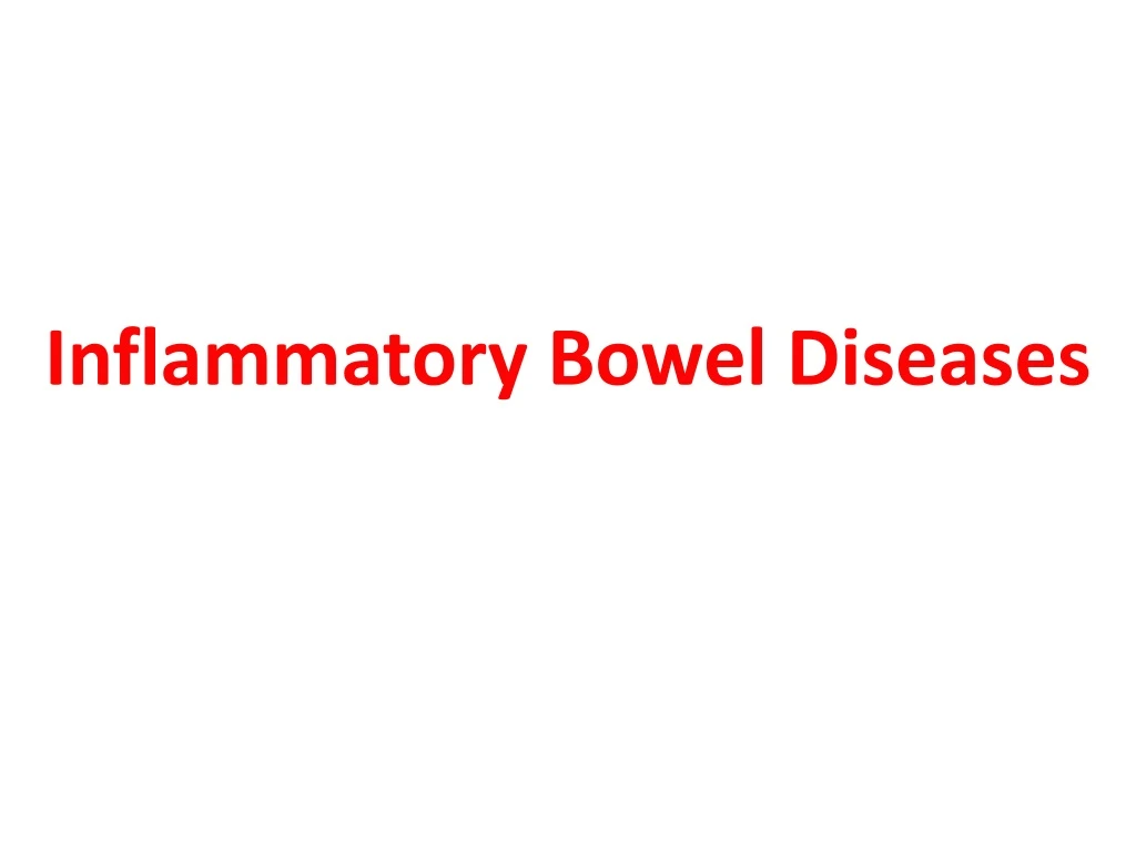 inflammatory bowel diseases