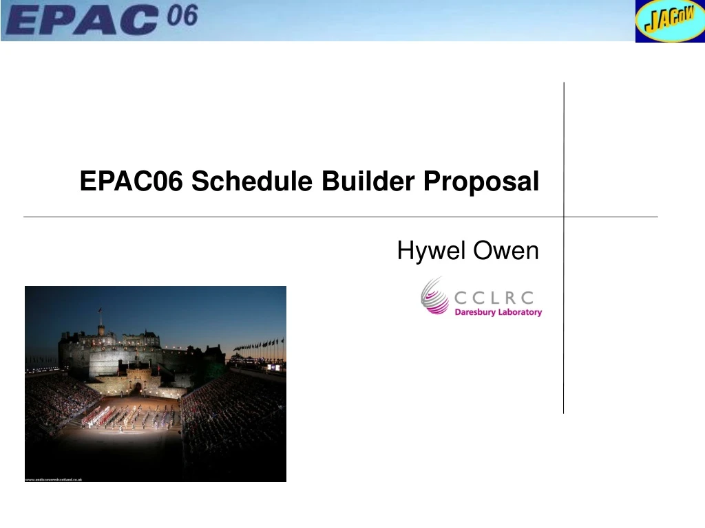 epac06 schedule builder proposal