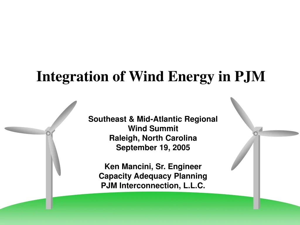 integration of wind energy in pjm