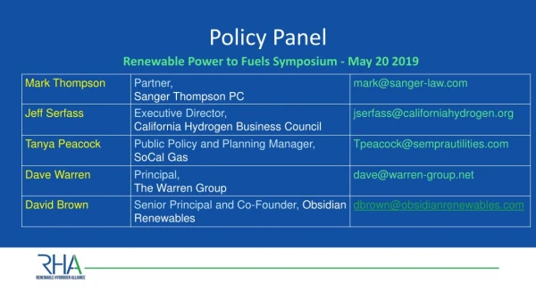 Policy Panel