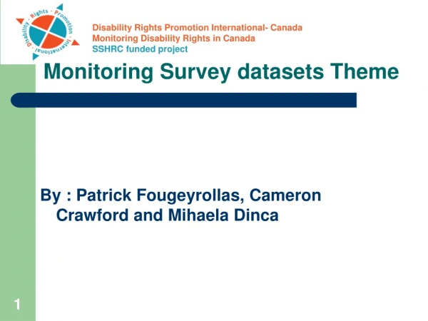 Monitoring Survey datasets Theme