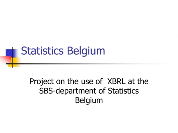 Statistics Belgium