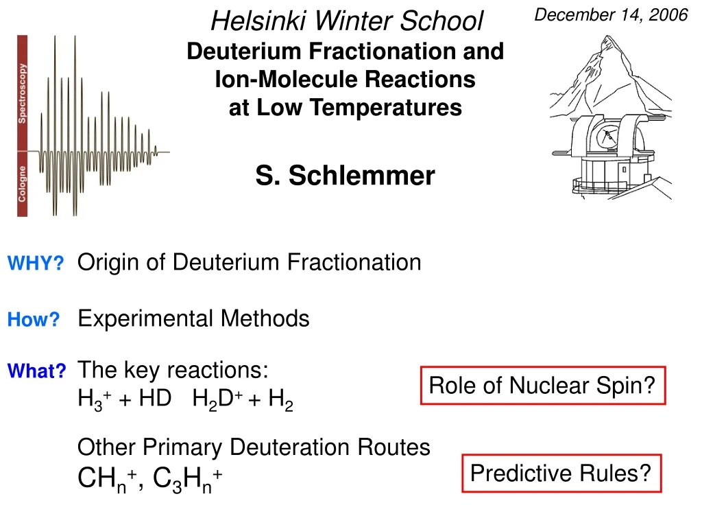helsinki winter school deuterium fractionation
