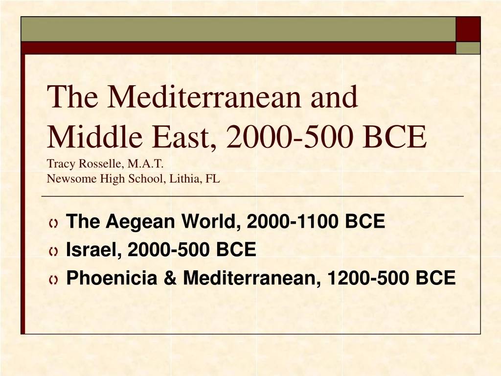 the mediterranean and middle east 2000